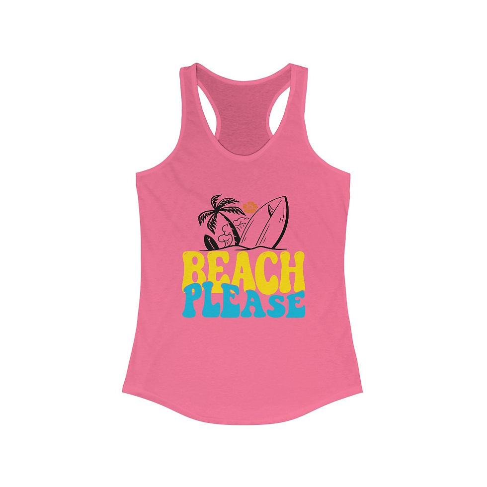 Artistic Beachy Tank Top Summer Apparel Beach Please Art Tee