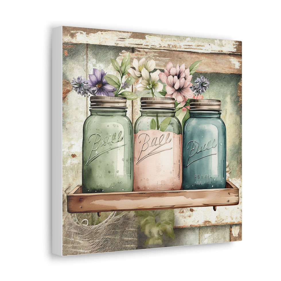 Thumbnail:  Canvas Art Shabby Home Decor French Farmhouse Kitchen Artwork Wall decor