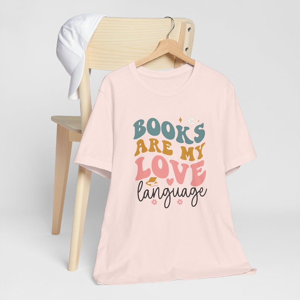 Thumbnail: Book Lover T-Shirt Books Are My Love Language Expressive Apparel Thoughtful Gift