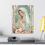 Thumbnail: Shabby Virgin Mary Canvas Art Vintage Green & Pink Roses Pastel Religious Decor