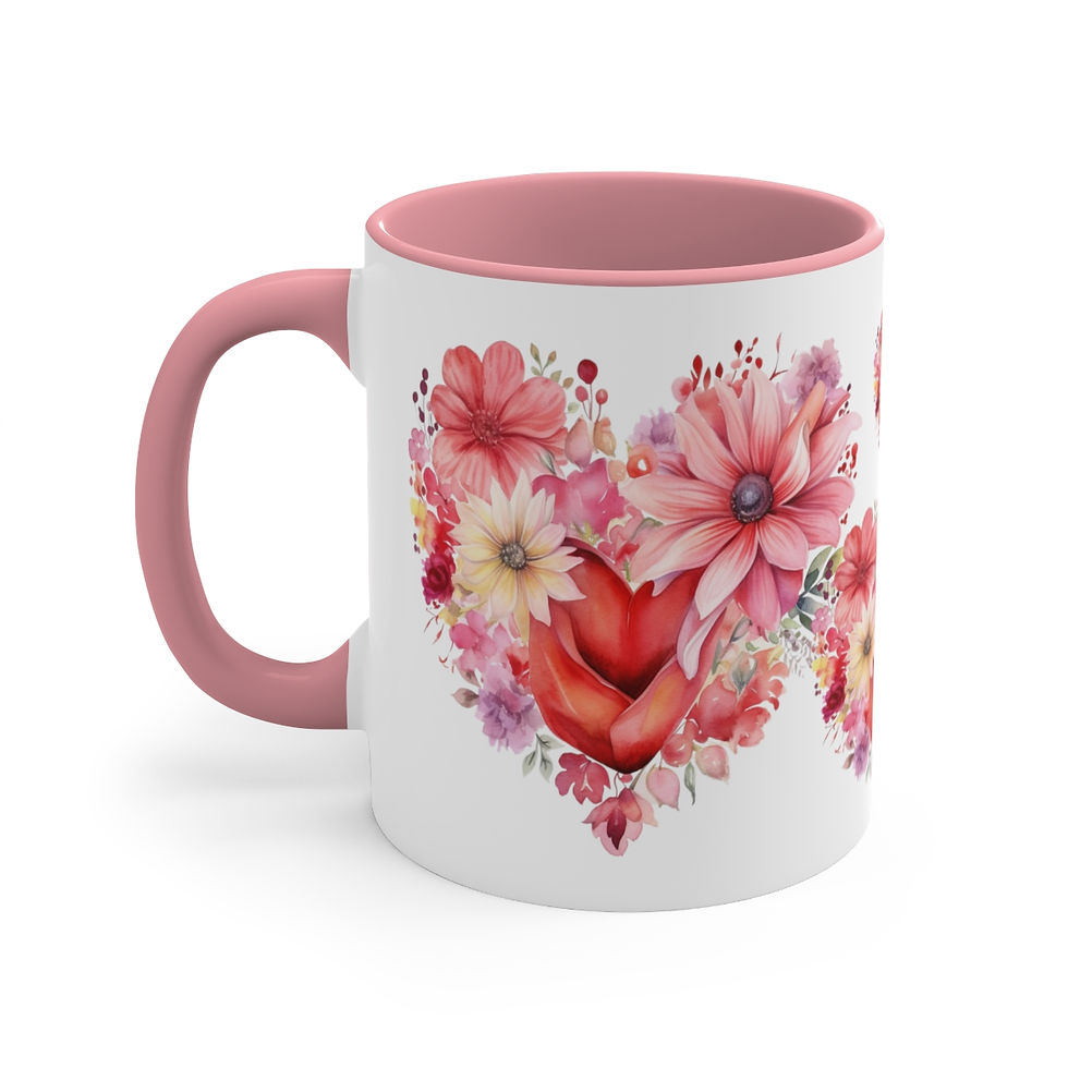 Thumbnail: Floral Hearts Coffee Mug Gifts of Love mug Thoughtful gifts Valentine's Day