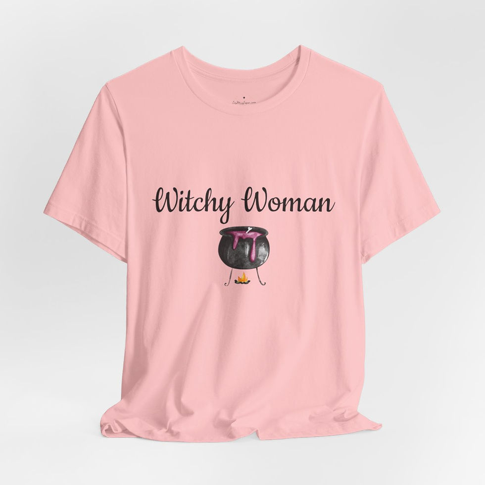 Thumbnail: Artistic T-Shirt Witchy Woman Cauldron Halloween Art Tee Trendy Apparel Fun Gift