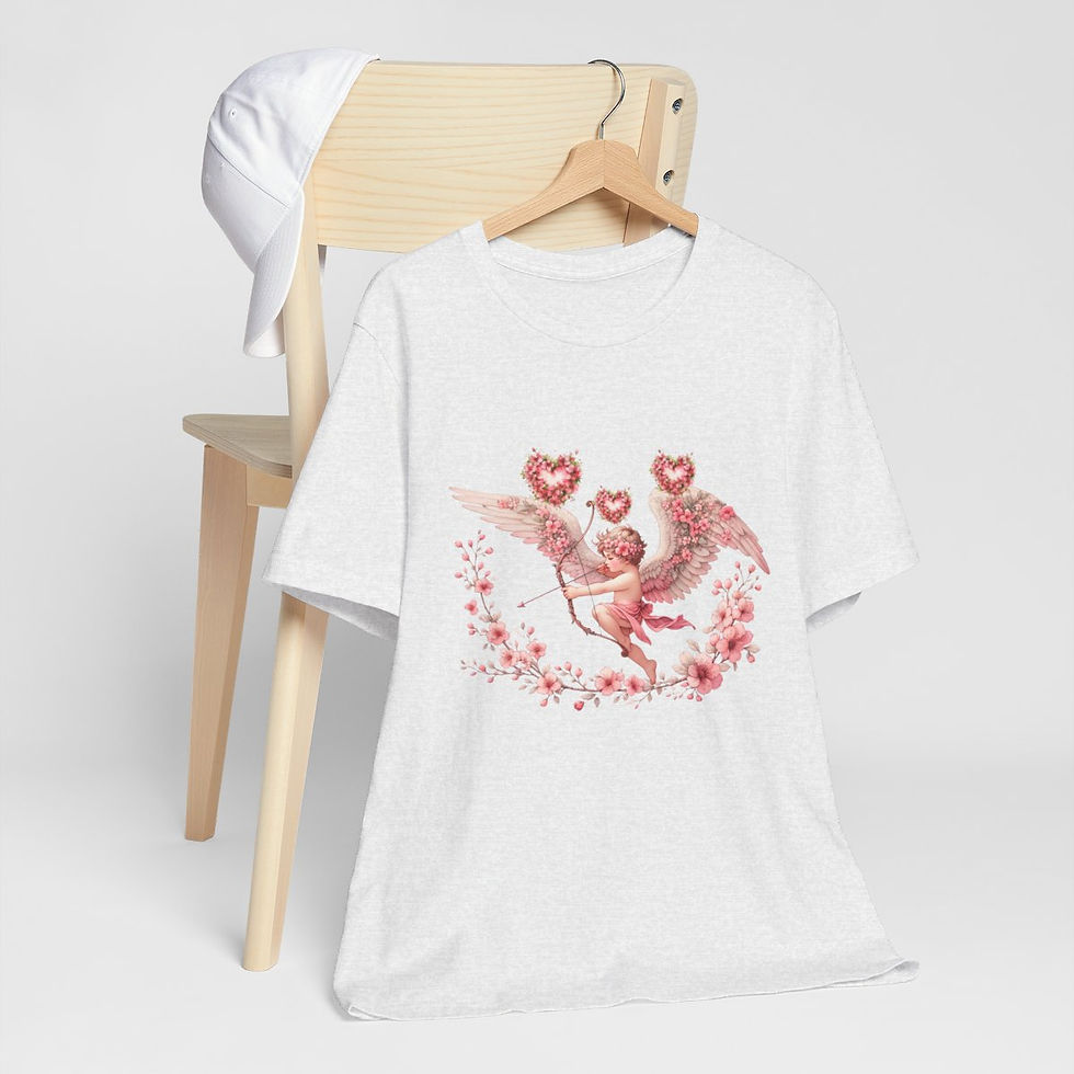Thumbnail: Shabby Cherub T-Shirt Vintage Cupid Angel Tee Wearable Art Thoughtful Gifts