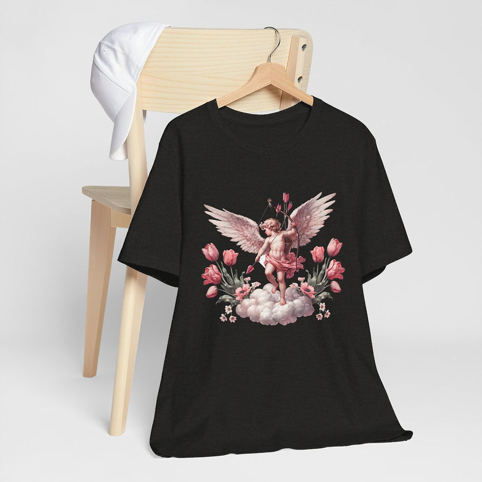Thumbnail: Shabby Cherub T-Shirt Vintage Cupid Angel Tee Wearable Art Thoughtful Gifts