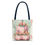 Thumbnail: Artistic Shabby Tote Bag Pink Mint Pumpkins Trendy Fall Expressive Gift