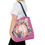 Thumbnail: Pastel Pumpkins Fall Tote Bag Shabby Leopard & Pink Autumn Lover Expressive Gift