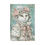 Miniatura: Shabby Victorian Cat Art Print Pastel Kitty Mint Pink Roses Hat Cat Lover Decor