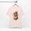 Miniatura: BOHO Cat T-Shirt Kitty with Flowers Art Tee Trendy Artistic Apparel