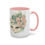 Thumbnail: Artistic Coffee Mug Shabby Victorian Cat Pink Rose Bonnet 15oz Thoughtful Gift