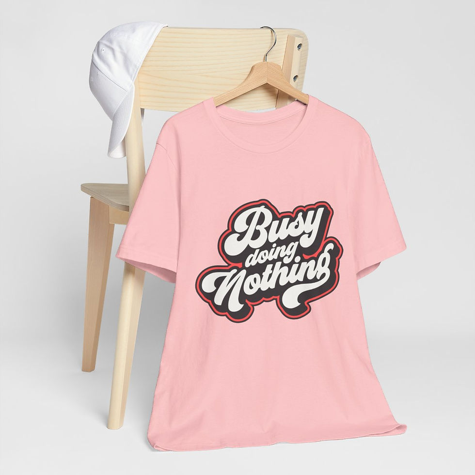 Thumbnail: Retirement T-Shirt Busy Doing Nothing Retro Art Tee Expressive Fun Gifts