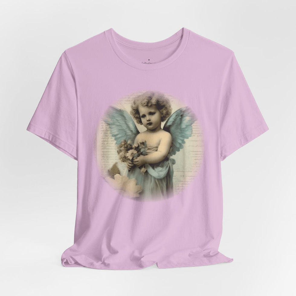Thumbnail: Pastel French Shabby T-Shirt Vintage Cherub Angel Apparel Chic Artistic Gifts