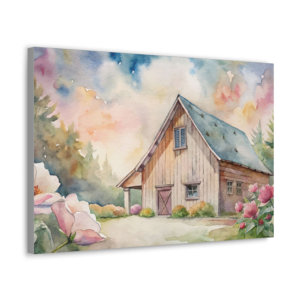 Thumbnail: Shabby Canvas Art Cozy Rustic Cabin French Country Cottage Wall Decor 