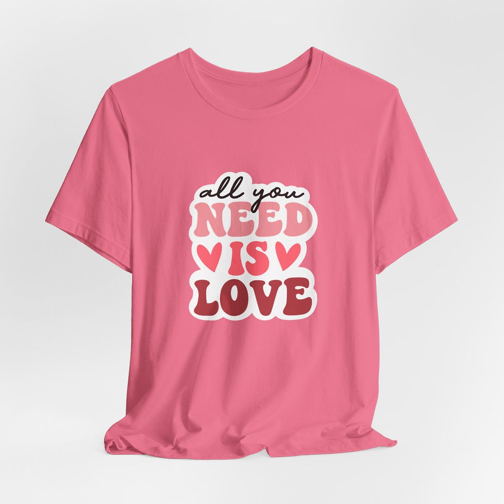 Thumbnail: Artistic T-Shirt All You Need is Love Retro Art Apparel Trendy Gifts