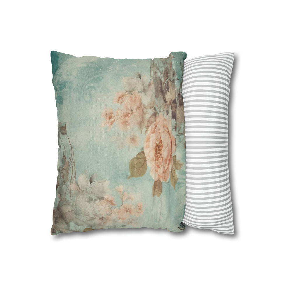 Thumbnail: Shabby Victorian Roses Throw Pillow cover French Country Home Decor