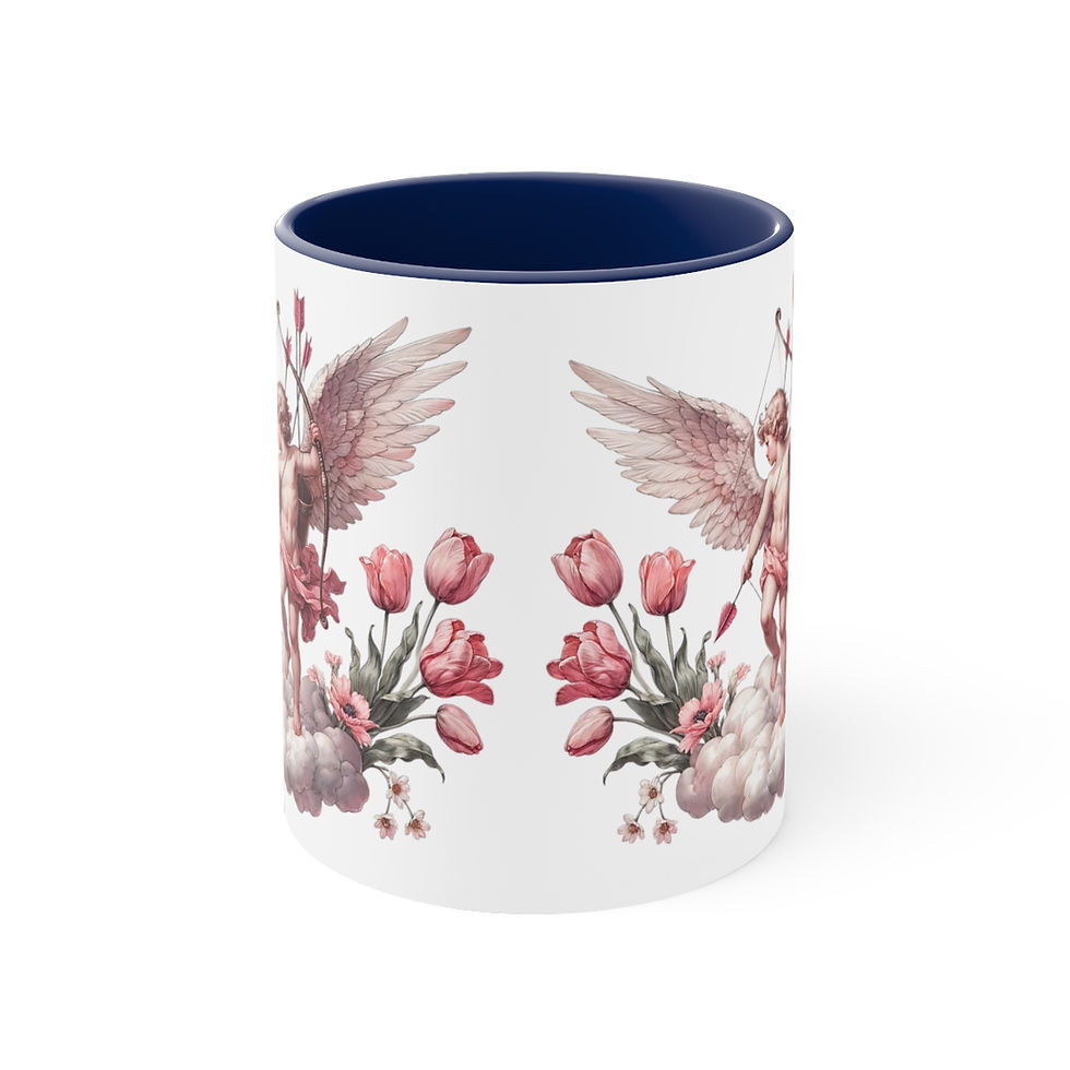 Thumbnail: Pink Cherub Cupid Coffee Mug Gifts of Love mug Thoughtful gifts Valentine's Day
