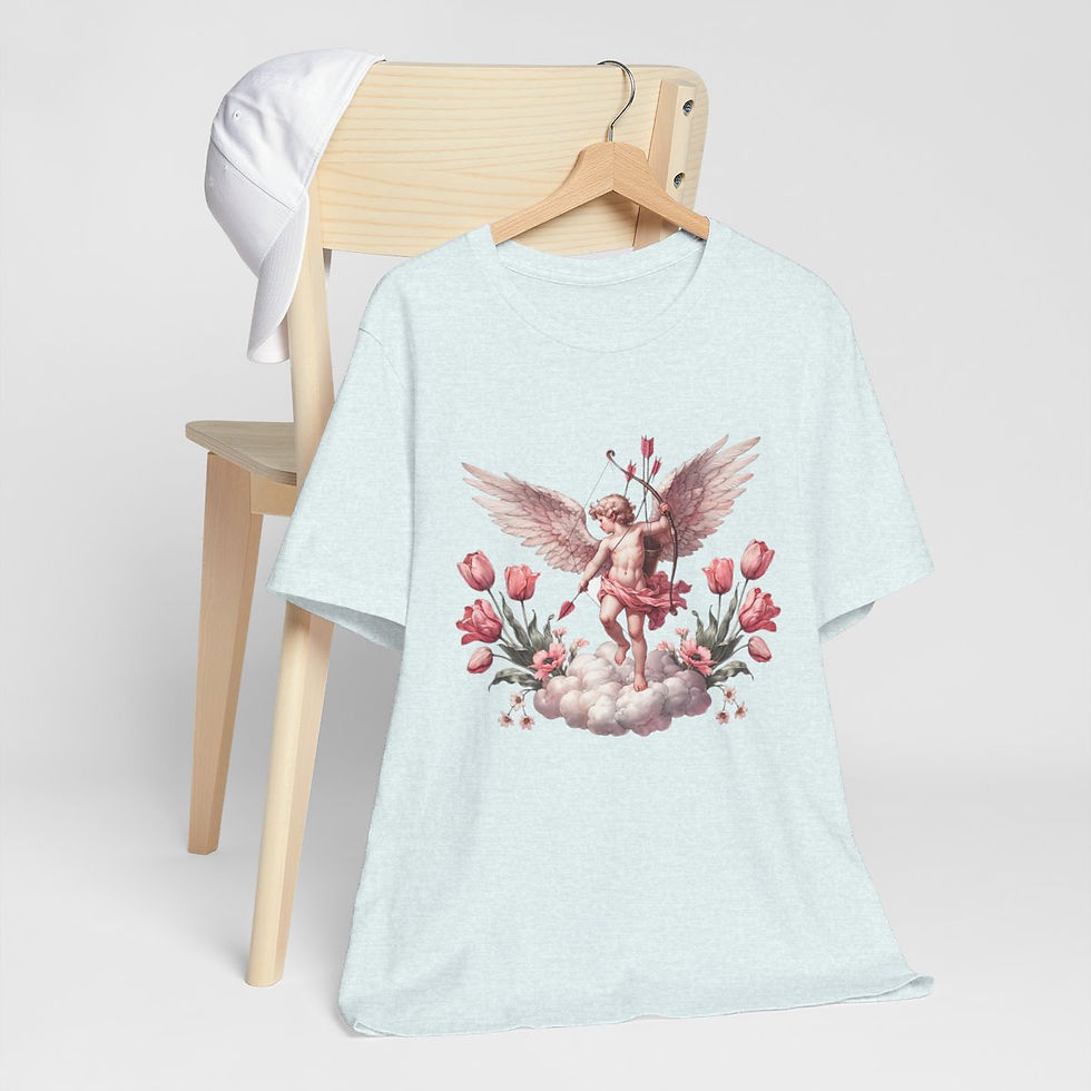 Thumbnail: Shabby Cherub T-Shirt Vintage Cupid Angel Tee Wearable Art Thoughtful Gifts