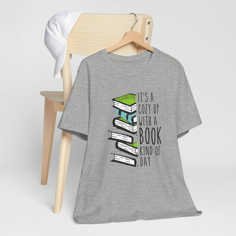 Thumbnail: Reading Lover T-Shirt Cozy Up with a Book Kinda Day Expressive Apparel Fun Gift