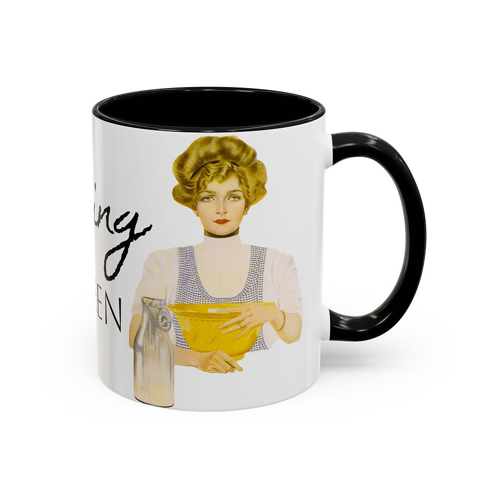 Thumbnail: Retro Baking Queen Coffee Mug Vintage Woman Coles Phillips Fun Artistic Gift