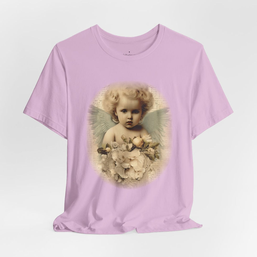 Thumbnail: Pastel French Shabby T-Shirt Vintage Cherub Angel Apparel Chic Artistic Gifts