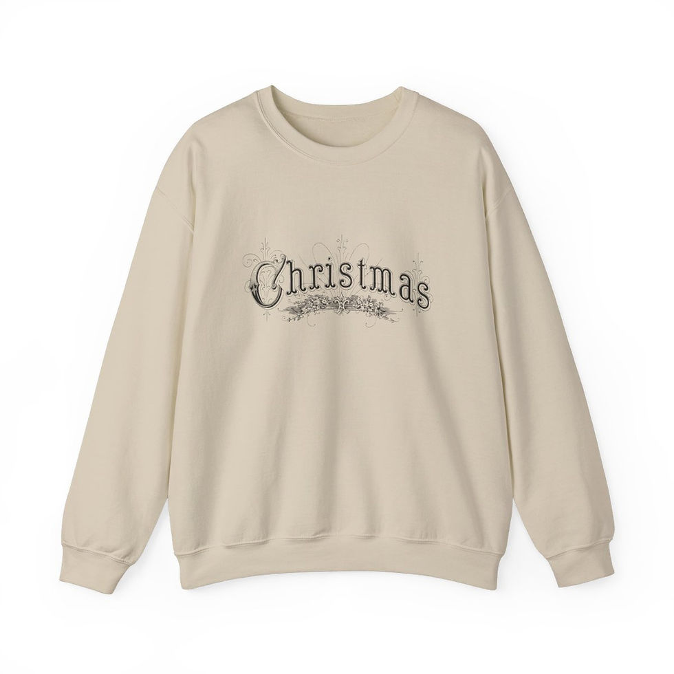 Thumbnail: Artistic Christmas Eve Sweatshirt Vintage Victorian Wearable Art Holiday Apparel