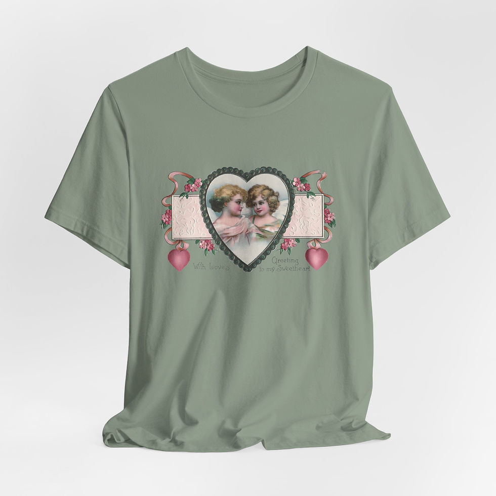 Thumbnail: Vintage Cupid T-Shirt Shabby Cherubs Love's Greeting Valentine's Day Gift 