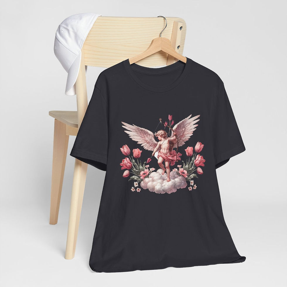 Thumbnail: Shabby Cherub T-Shirt Vintage Cupid Angel Tee Wearable Art Thoughtful Gifts