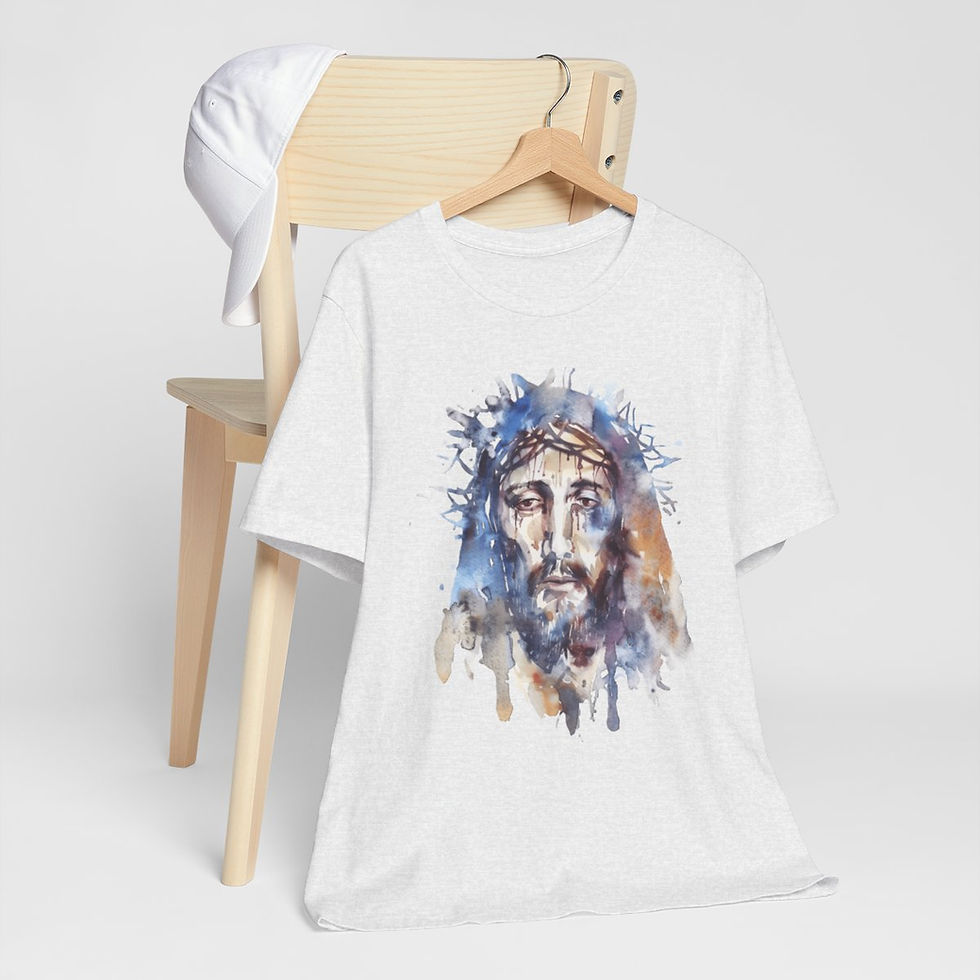 Thumbnail: Christian Faith T-Shirt Jesus Crown of Thorns Art Tee Catholic Religious Gift