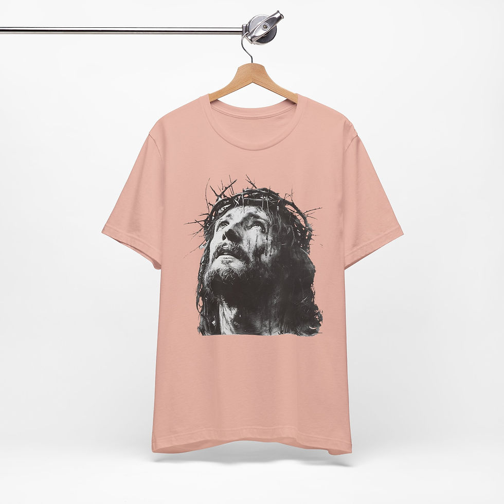 Thumbnail: Artistic T-Shirt Jesus Christ Crown of Thorns Religious Tee Catholic Faith Gift 