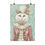 Thumbnail: Shabby Victorian Cat Art Print Male Cat Mint Pink Roses Top Hat Cat Lover Decor