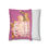 Thumbnail: Artistic Autumn Square Pillow cover Pink Pumpkin Throw Pillow case