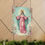 Miniatura: Shabby French Virgin Mary Print Our Lady of Mercy Pink Roses Giclee Wall Art