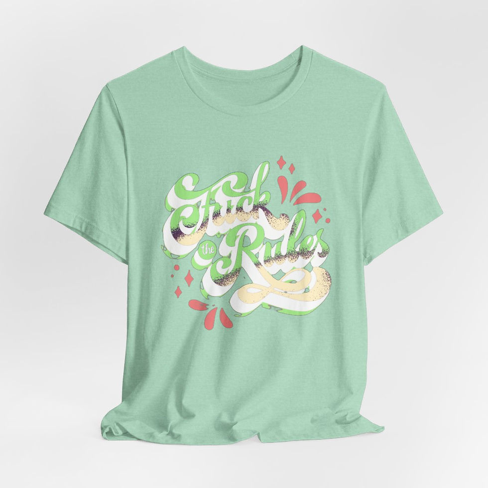 Thumbnail: Sarcastic Retro T-Shirt F*ck the Rules Adult Apparel Expressive Gifts