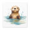 Miniatura: Nursery Decor Otter Splashing in Water Watercolor Canvas Art Print Baby Toddler