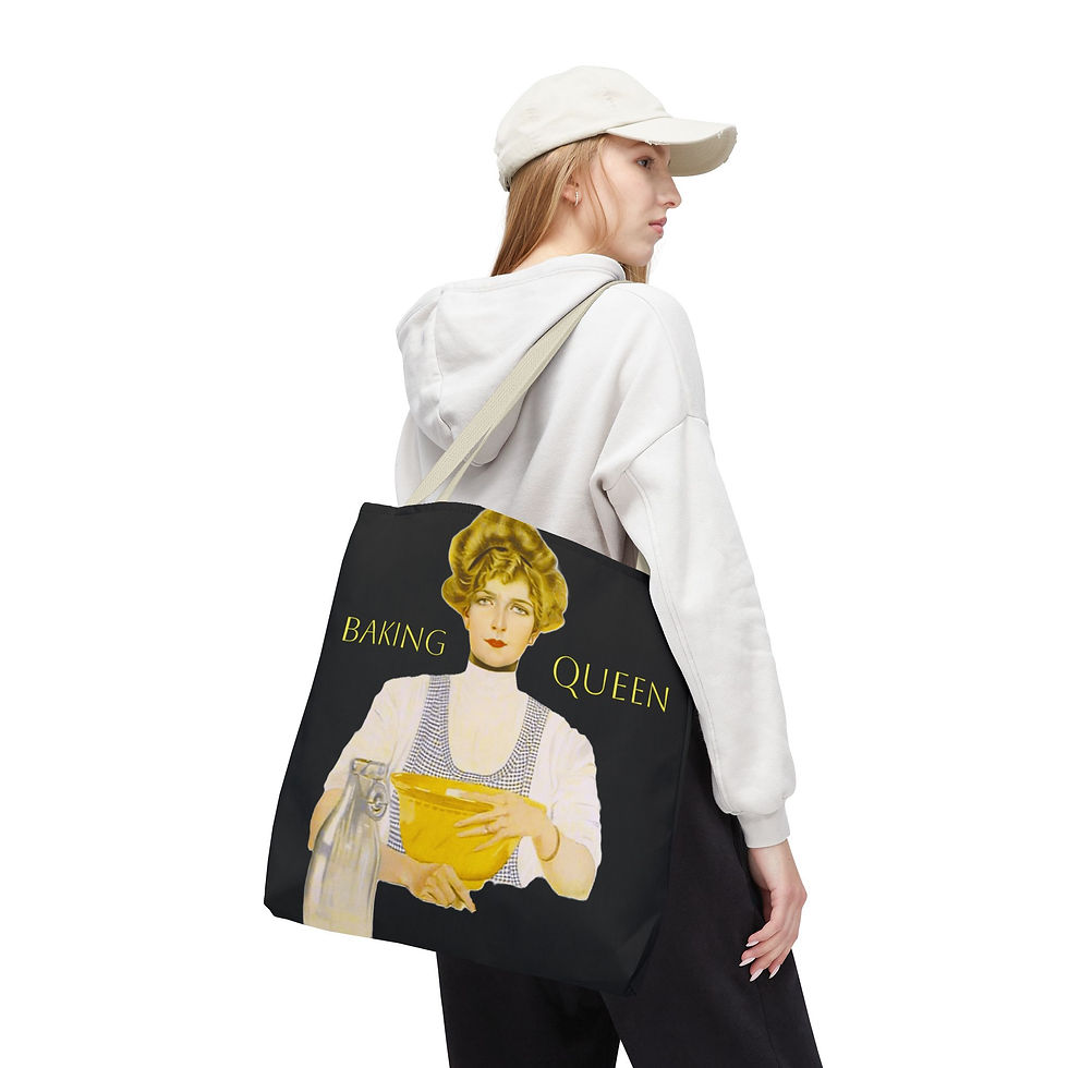 Thumbnail: Retro Baking Queen Tote Bag Vintage Art Deco Woman Coles Phillips Artistic Gift 