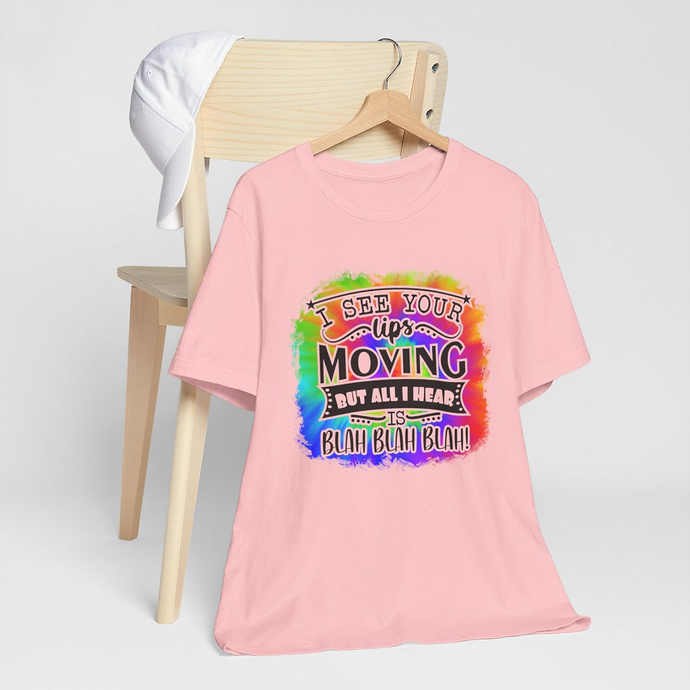 Thumbnail: Artistic Sarcastic T-Shirt All I Hear is BLAH BLAH Expressive Apparel Fun Gifts