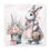 Miniatura: Spring Shabby Chic Art Canvas Print Bunny Pink Roses Pastel Cottage Decor