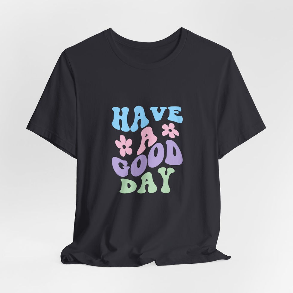 Thumbnail: Retro Art T-Shirt Have a Good Day Pastel Trendy Art Tee Inspirational gifts