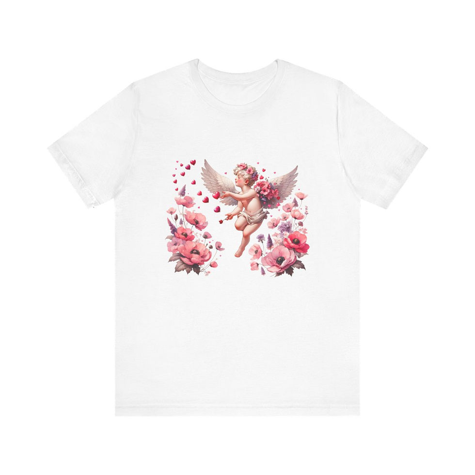 Thumbnail: Shabby Cherub T-Shirt Vintage Cupid Angel Tee Wearable Art Thoughtful Gifts