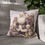 Miniatura: Victorian Santa Claus Christmas Decor Throw Pillow Cover Shabby Pink Purple