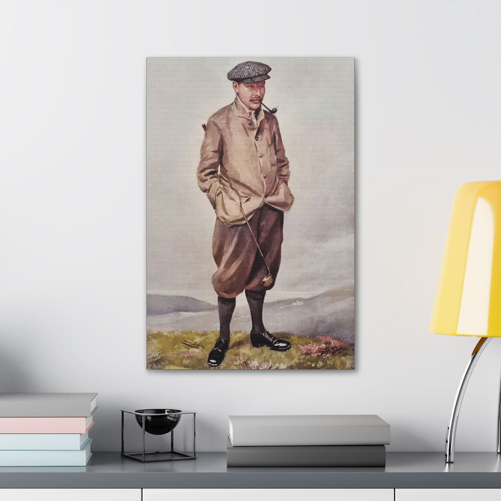 Thumbnail: Vintage Golf Canvas Art Victorian Man Golfer Antique Golfing Print Wall Decor 