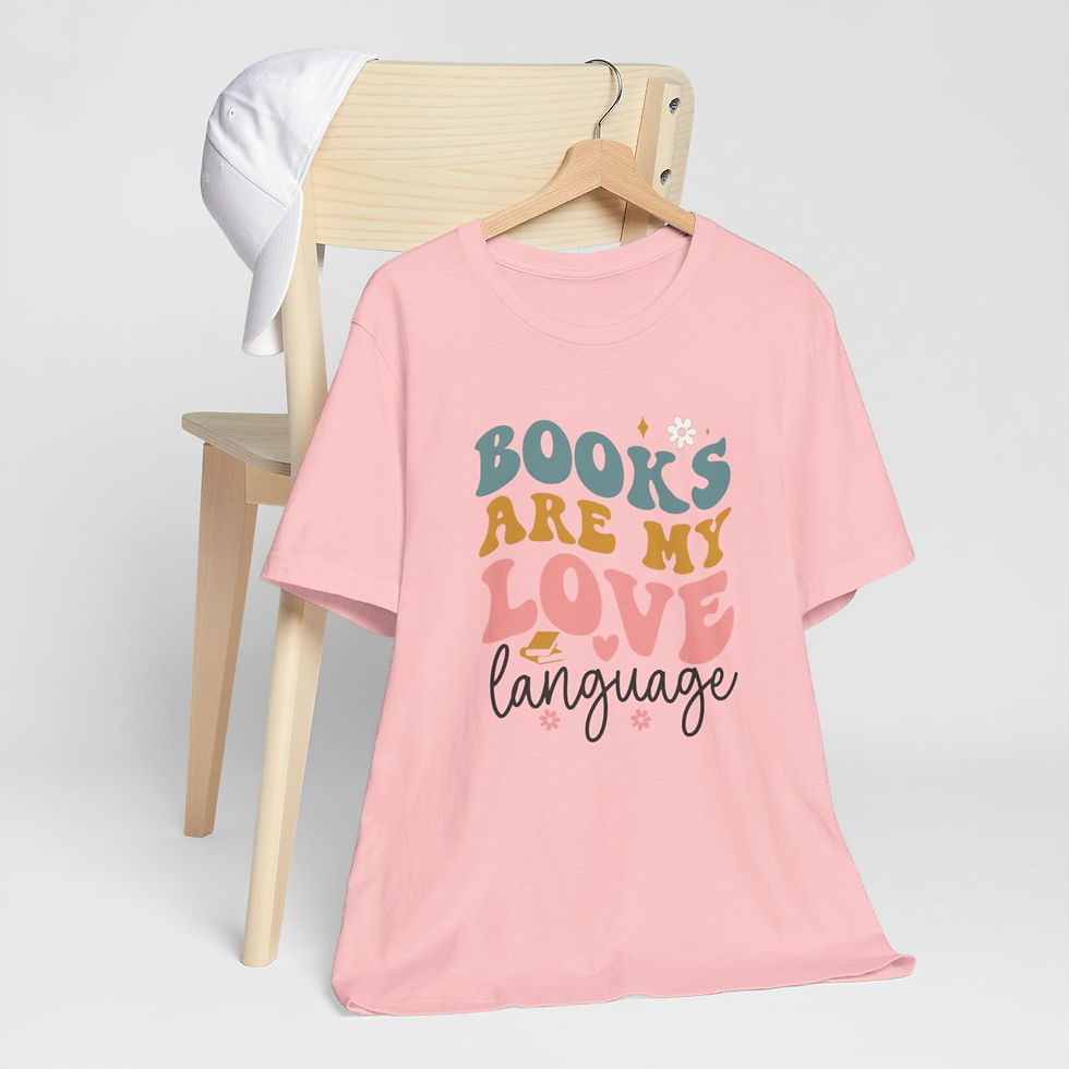 Thumbnail: Book Lover T-Shirt Books Are My Love Language Expressive Apparel Thoughtful Gift