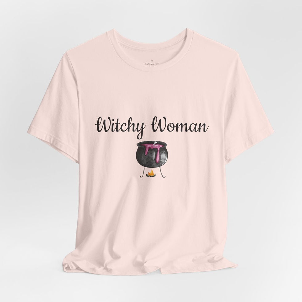 Thumbnail: Artistic T-Shirt Witchy Woman Cauldron Halloween Art Tee Trendy Apparel Fun Gift