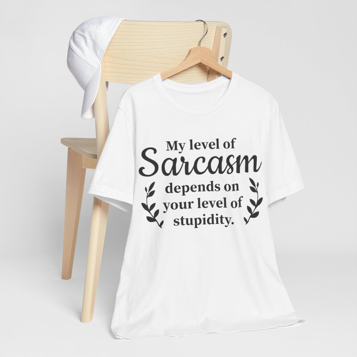 Sarcastic T-Shirt My Level of Sarcasm Depends On Your Stupidity Funny Gifts