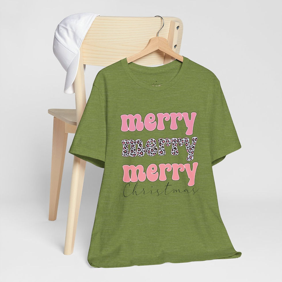 Thumbnail: Retro T-Shirt Merry Christmas Artistic Tee Holiday Apparel & Gifts