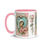 Thumbnail: Artistic Virgin Mary Coffee Mug Shabby Pink Roses Art Coffee Cup Faithful Gift 