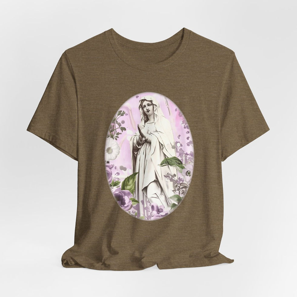 Thumbnail: Vintage Virgin Mary T-Shirt Shabby Apparel Religious Art Tee Catholic Gifts
