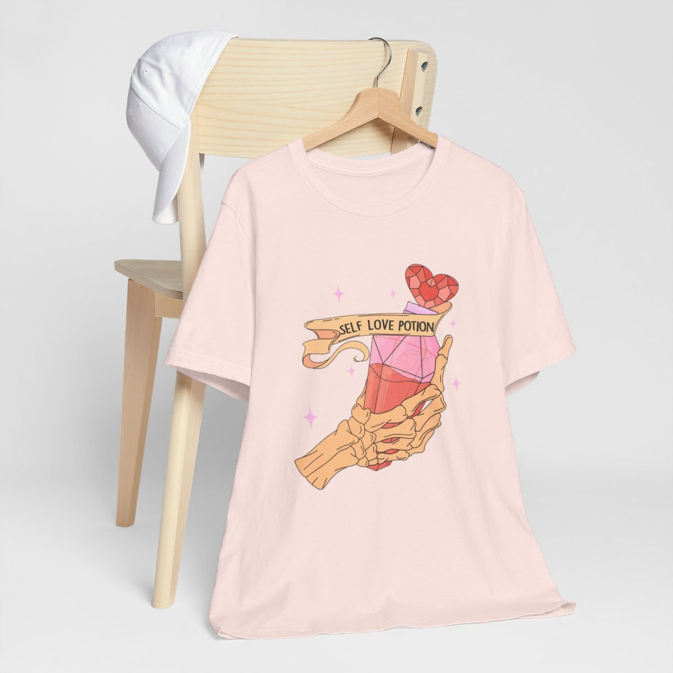 Thumbnail: Artistic T-Shirt Self Love Potion Skeleton Art Trendy Apparel Fun Gifts 