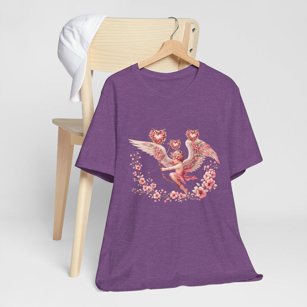 Thumbnail: Shabby Cherub T-Shirt Vintage Cupid Angel Tee Wearable Art Thoughtful Gifts