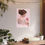 Thumbnail: Watercolor Art Print Edwardian Woman Pink Rose Shabby French Victorian Decor