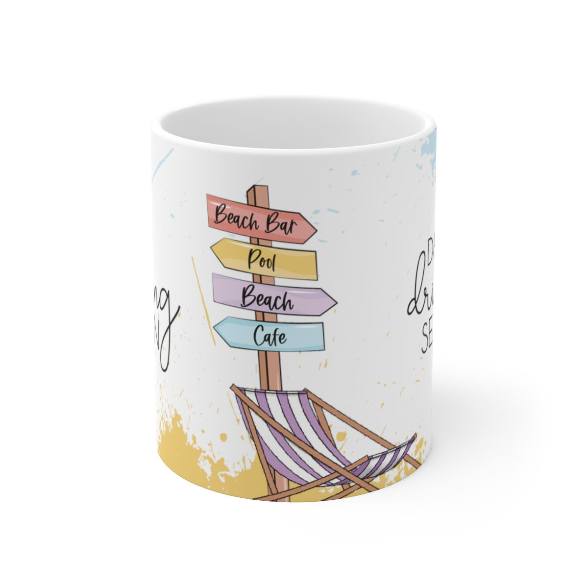 Beachy Artistic Coffee Mug Day Drinking Season Sarcastic Humor Beach Theme Gifts